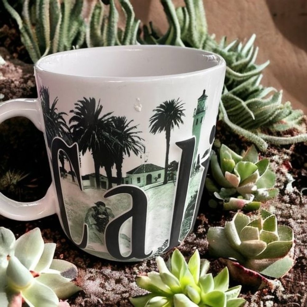 AmericaWare CALIFORNIA Raised Letters 3D Embossed Jumbo Coffee Mug 2007